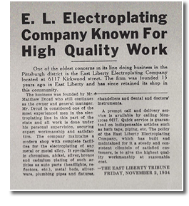 Write up in The East Liberty Tribune - 1934